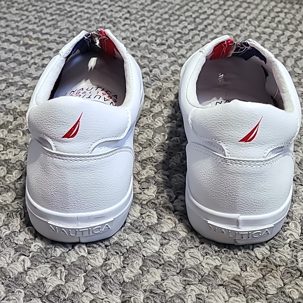 Nautica White and Red Sneakers Mariam‎ Zip On Shoes size 8 - Picture 4 of 12